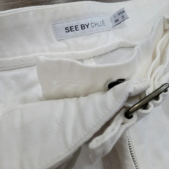 See by Chloe Cropped Belted Cord Trouser - Picture 12 of 16